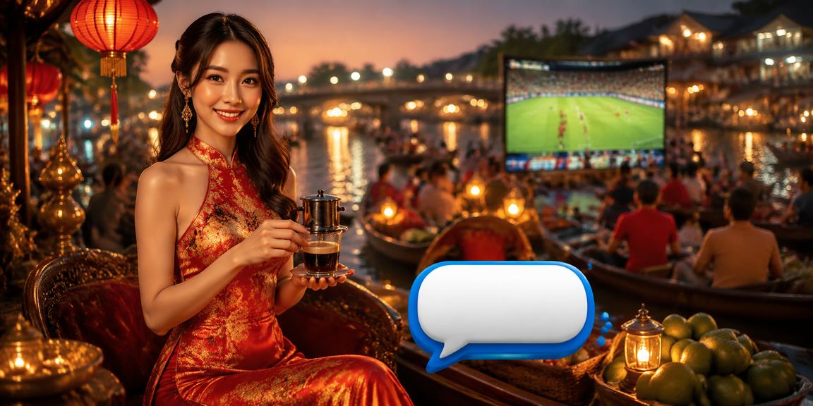 Người dùng Cần Thơ xem bóng đá và đặt cược thể thao trực tuyến bên ly cà phê buổi tối