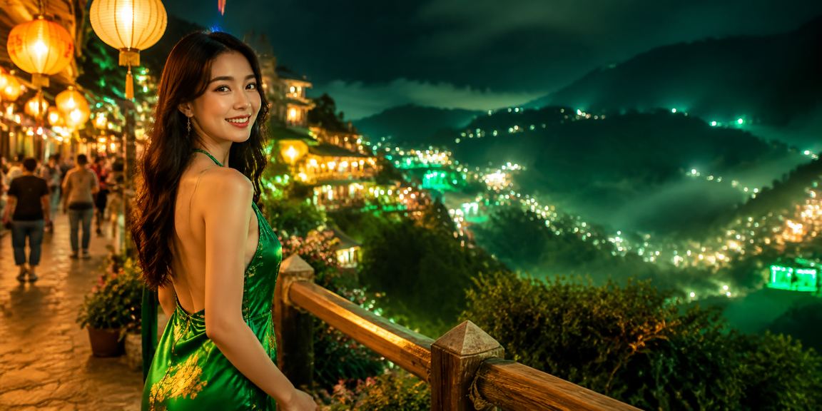 Không khí chợ đêm sôi động tại Sa Pa với người dân tham gia giải trí và cá cược trực tuyến